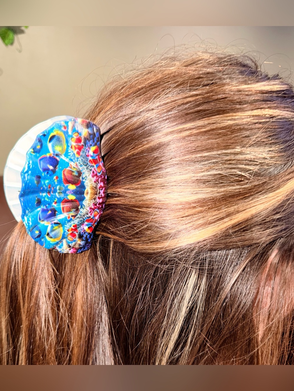 Blue Ocean-Themed Hair Clip NWOT